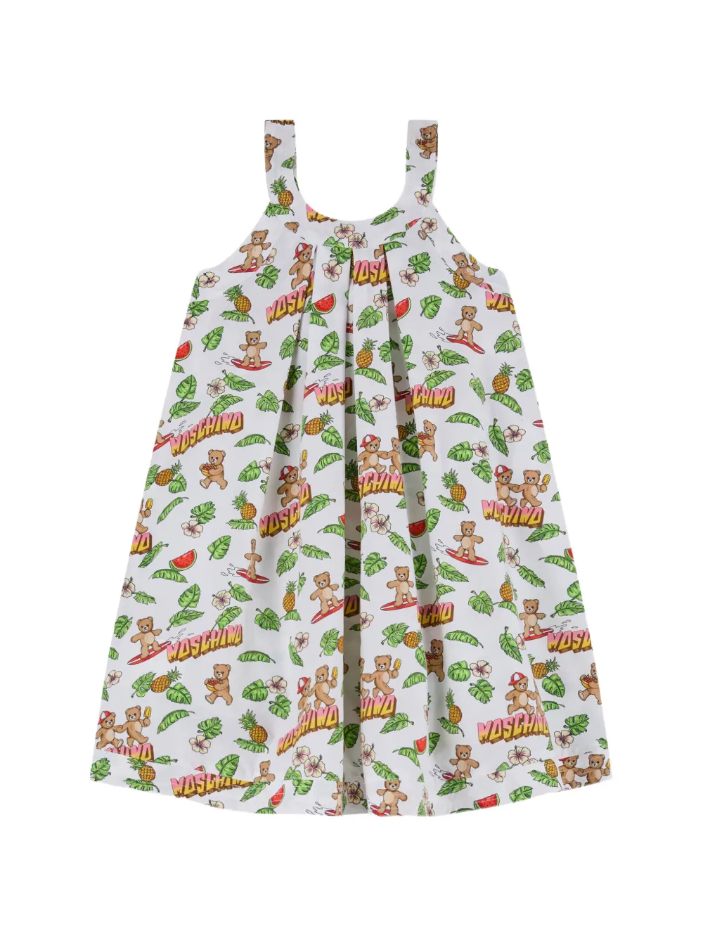 Moschino Kids Jurk met print Wit
