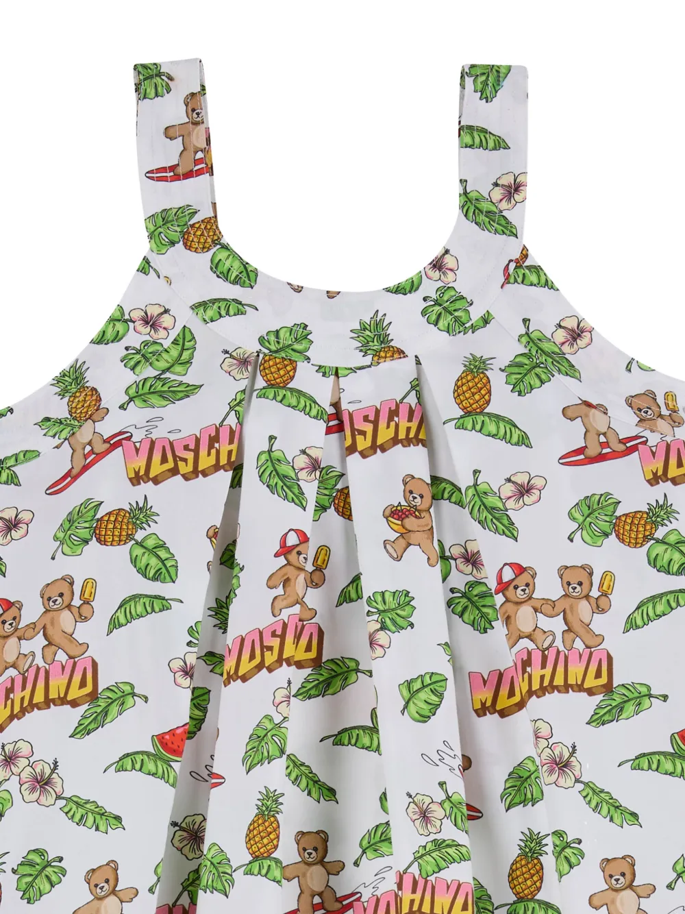 Moschino Kids Jurk met print Wit