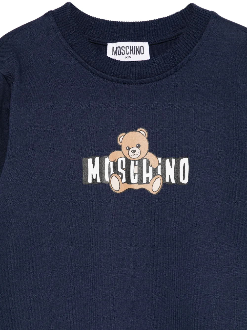 Moschino Kids Sweater met teddybeerprint Blauw