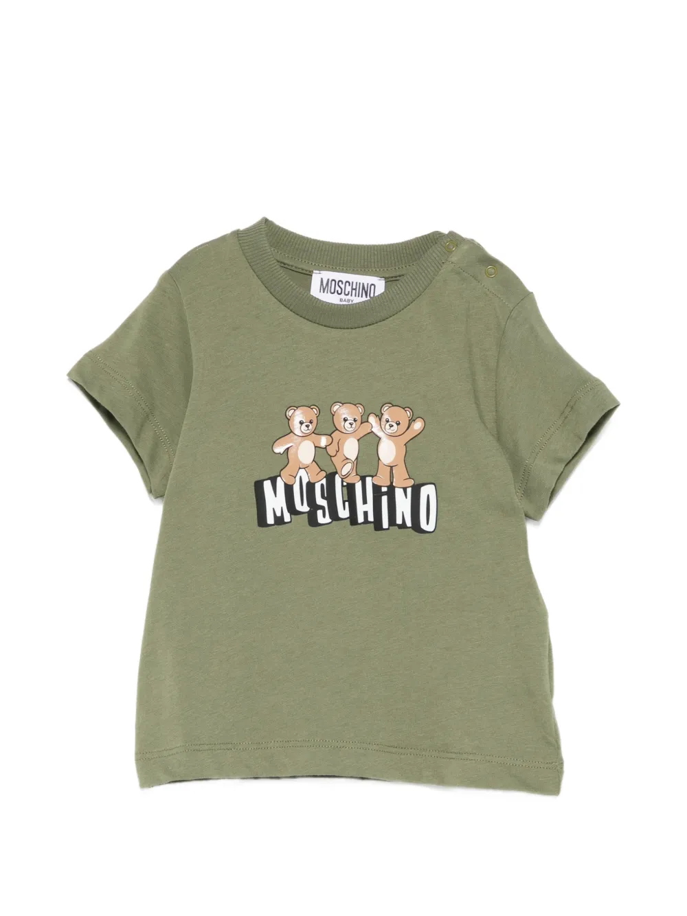 Moschino Kids bear-print T-shirt - Verde