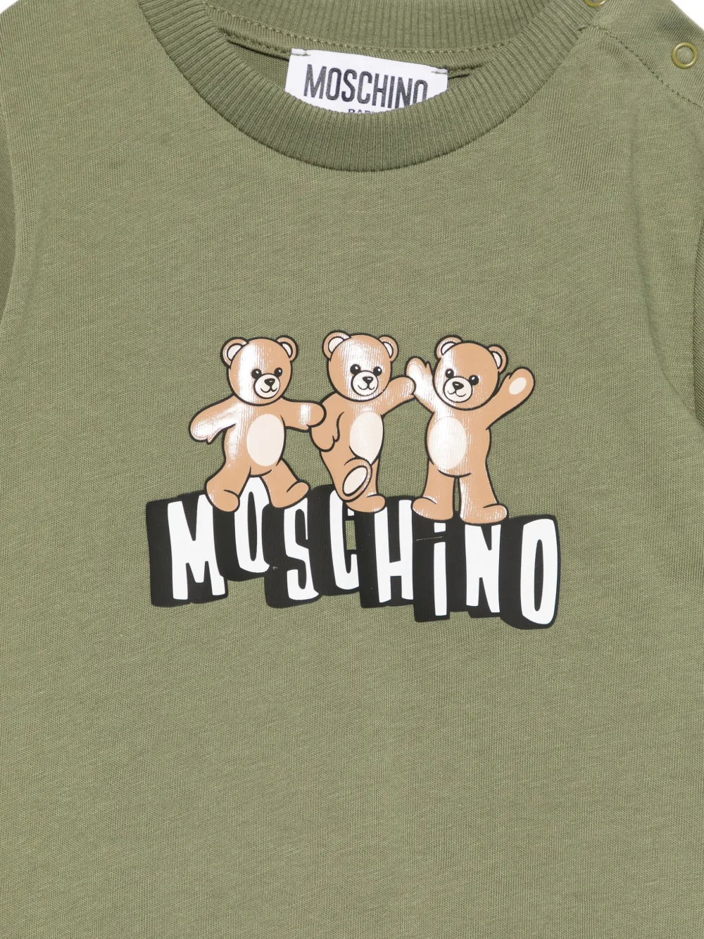 Moschino Kids T-shirt met teddybeerprint Groen