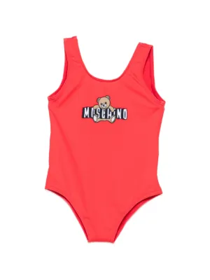 Moschino Kids グラフィック ラッフル ワンピース水着 | ピンク 
