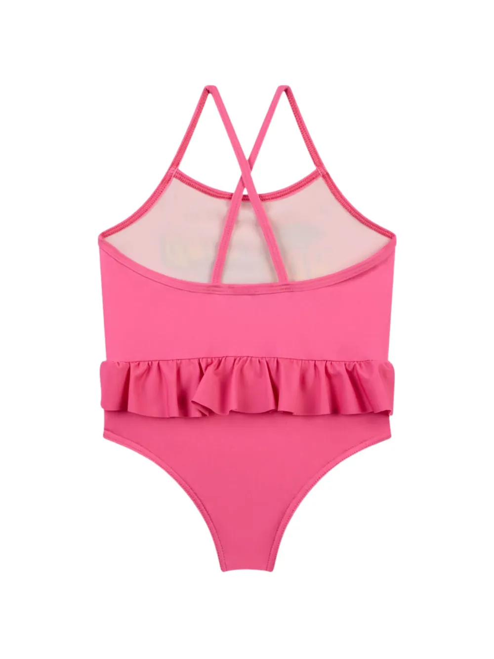 Moschino Kids Badpak met ruches en grafische print Roze