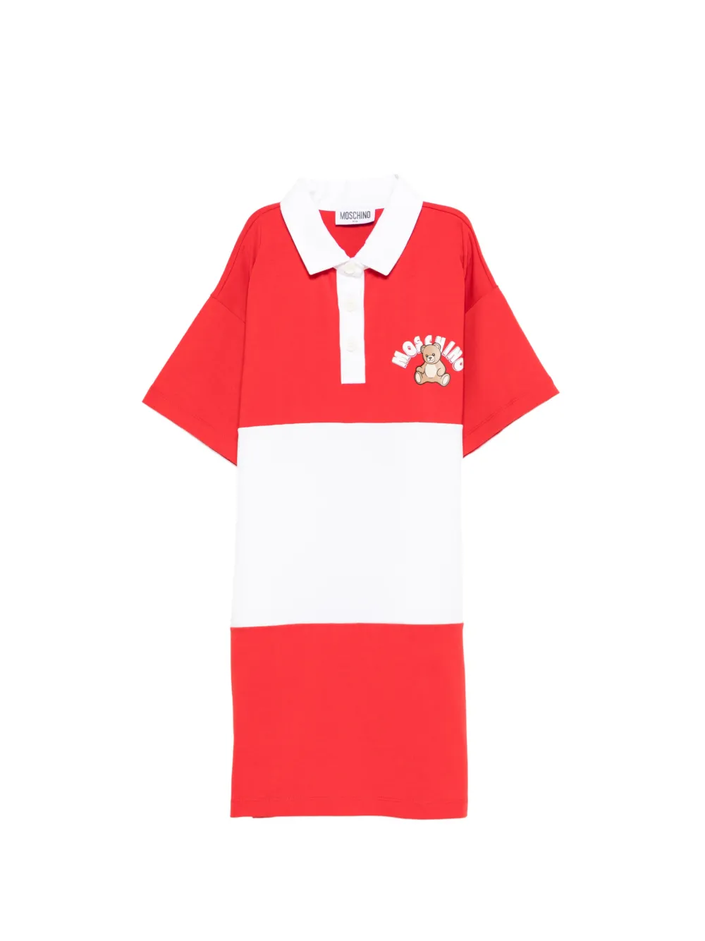 Moschino Kids teddy-print dress - Red