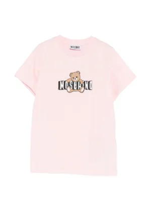 Balmain Kids Camiseta Com Estampa De Logo Flocado | Rosa | FARFETCH BR