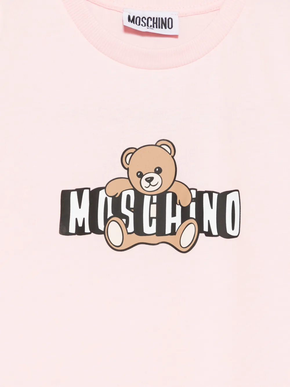 Moschino Kids T-shirt met teddybeerprint Roze