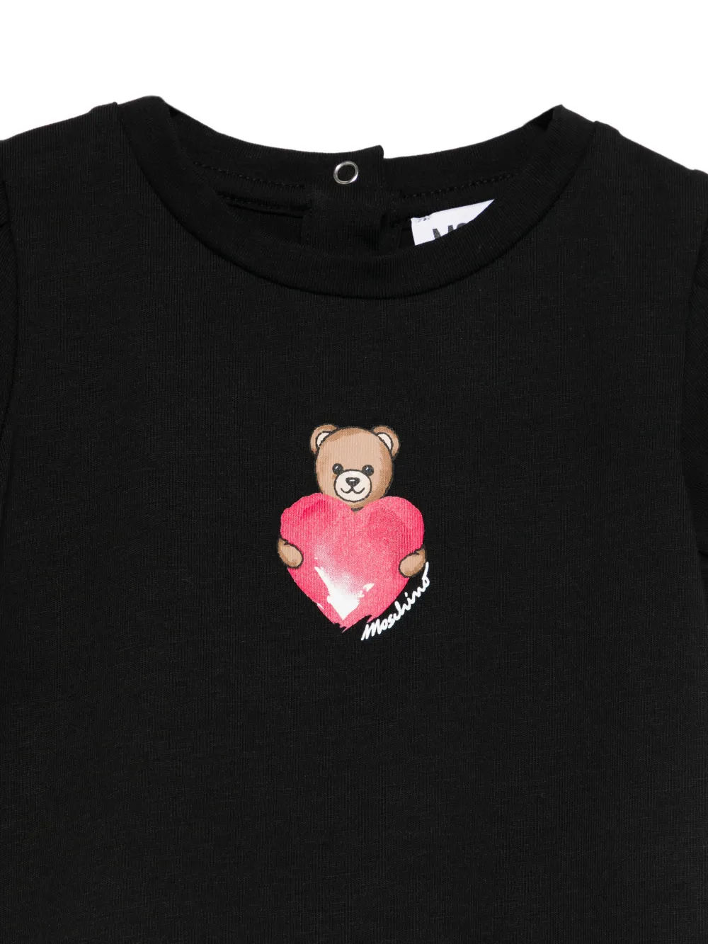 Moschino Kids T-shirt met teddybeerprint Zwart