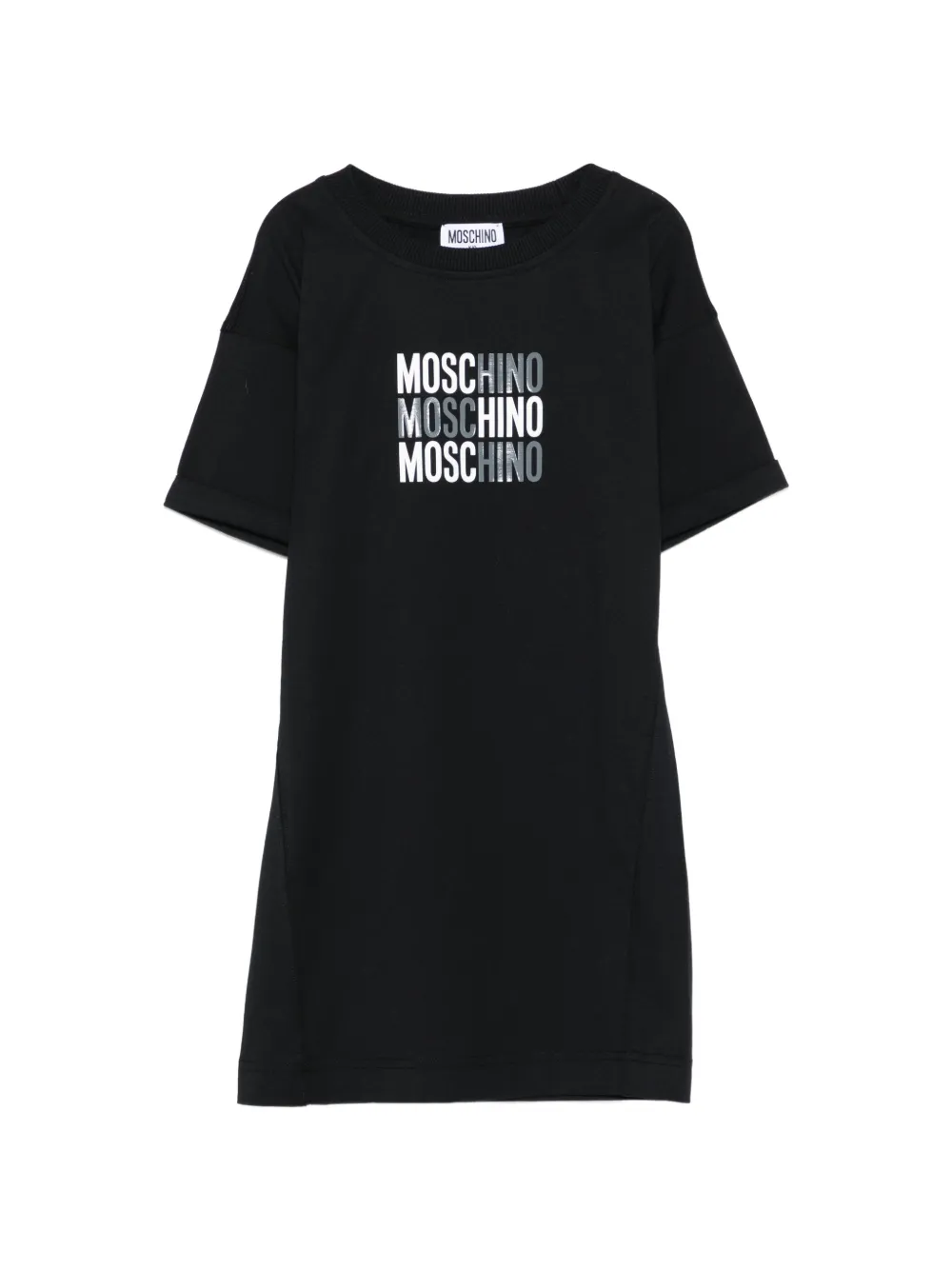 Moschino Kids logo T-shirt dress - Schwarz
