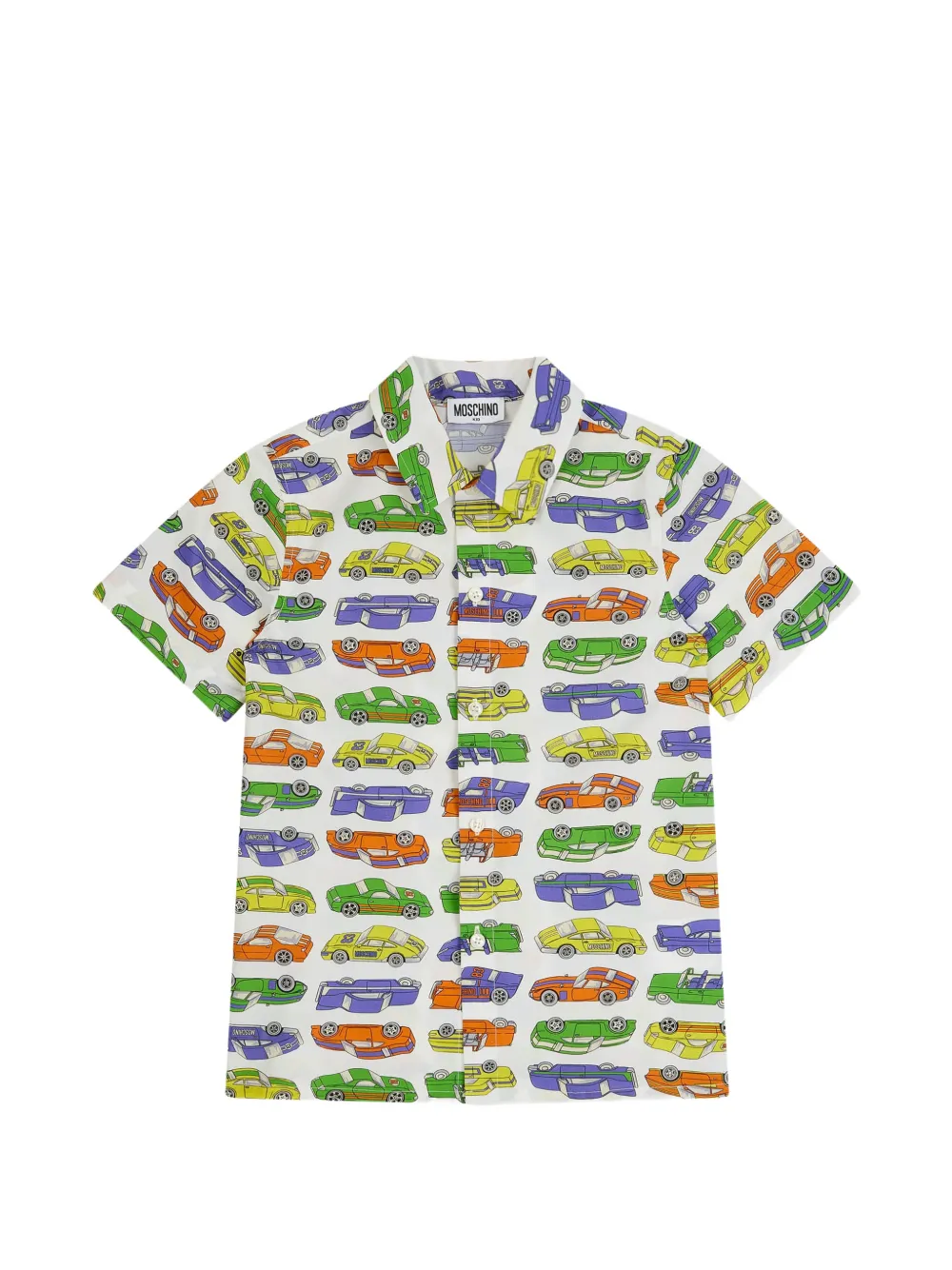 Moschino Kids car print shirt - Weiß