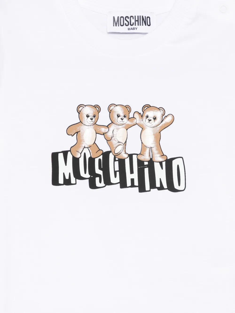 Moschino Kids T-shirt met grafische teddyprint Wit
