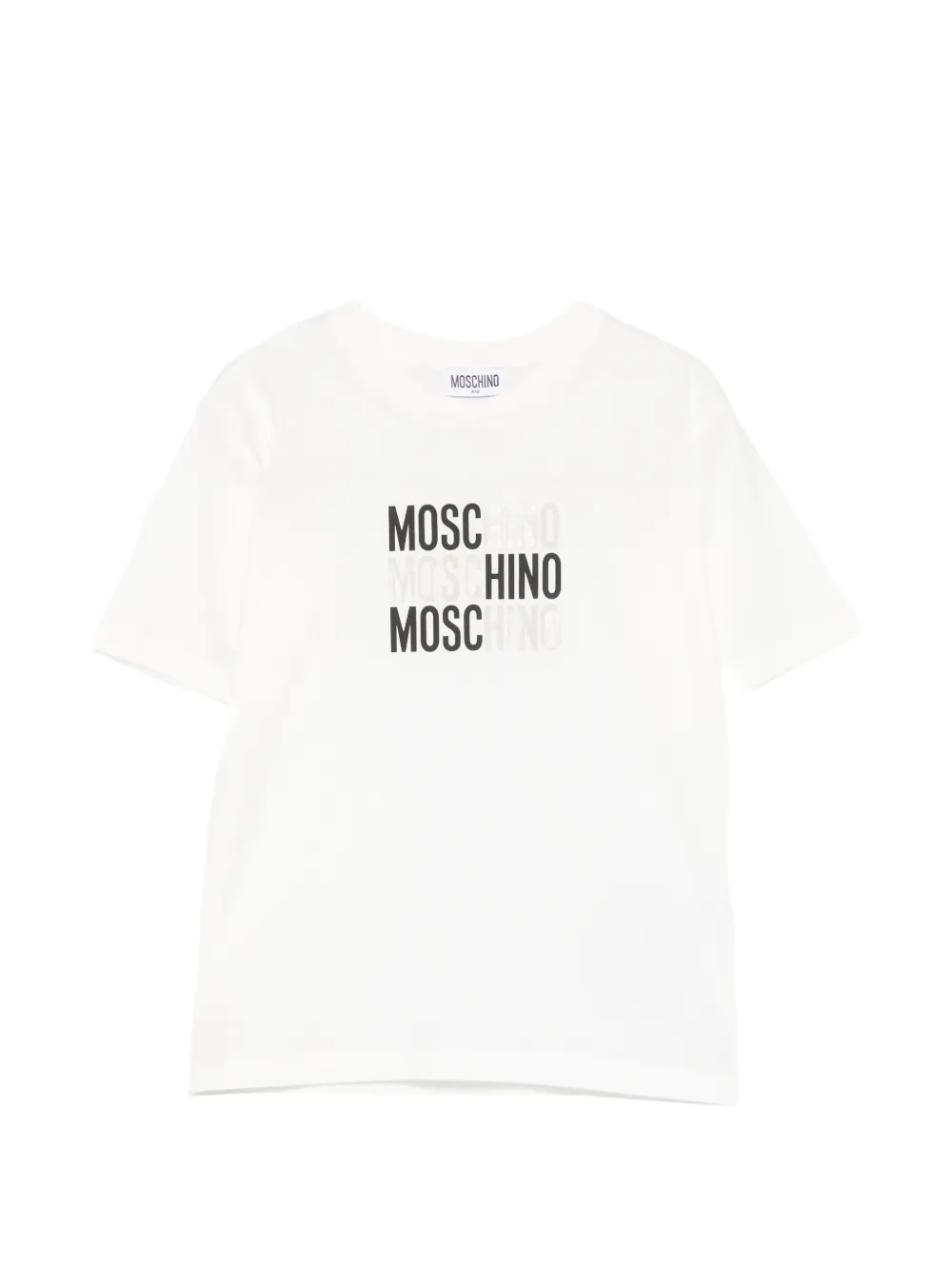 Moschino Kids logo-print T-shirt - Bianco