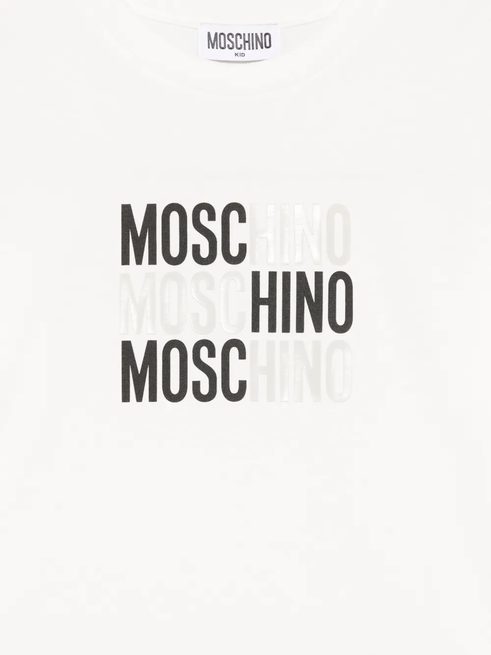 Moschino Kids T-shirt met logoprint Wit