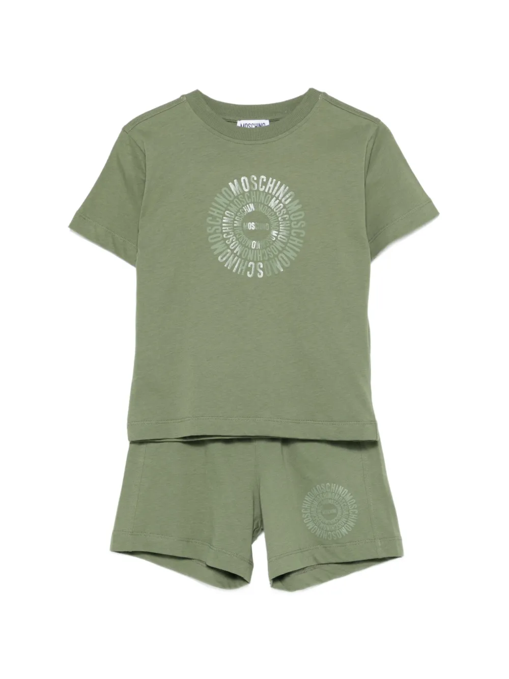 Moschino Kids round-print shorts set - Verde
