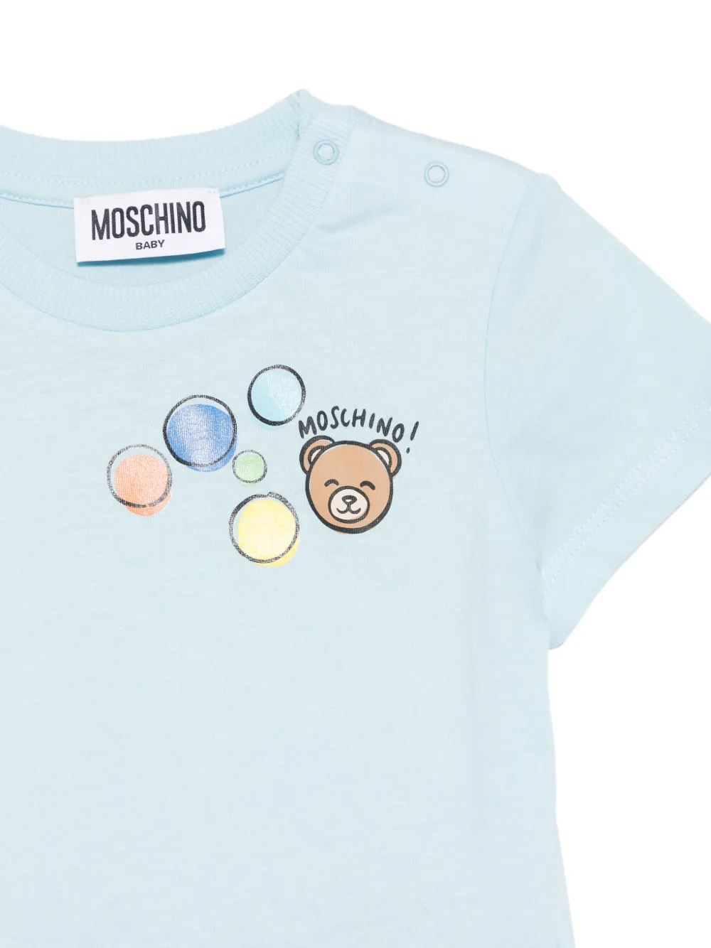 Moschino Kids T-shirt met grafische print Blauw