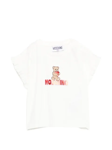 Moschino Kids playera con volantes