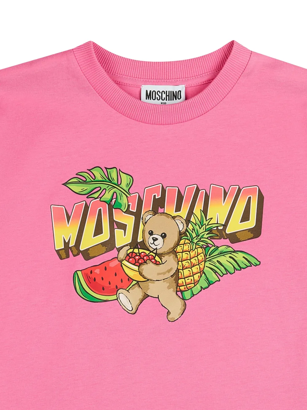 Moschino Kids T-shirt met print Roze