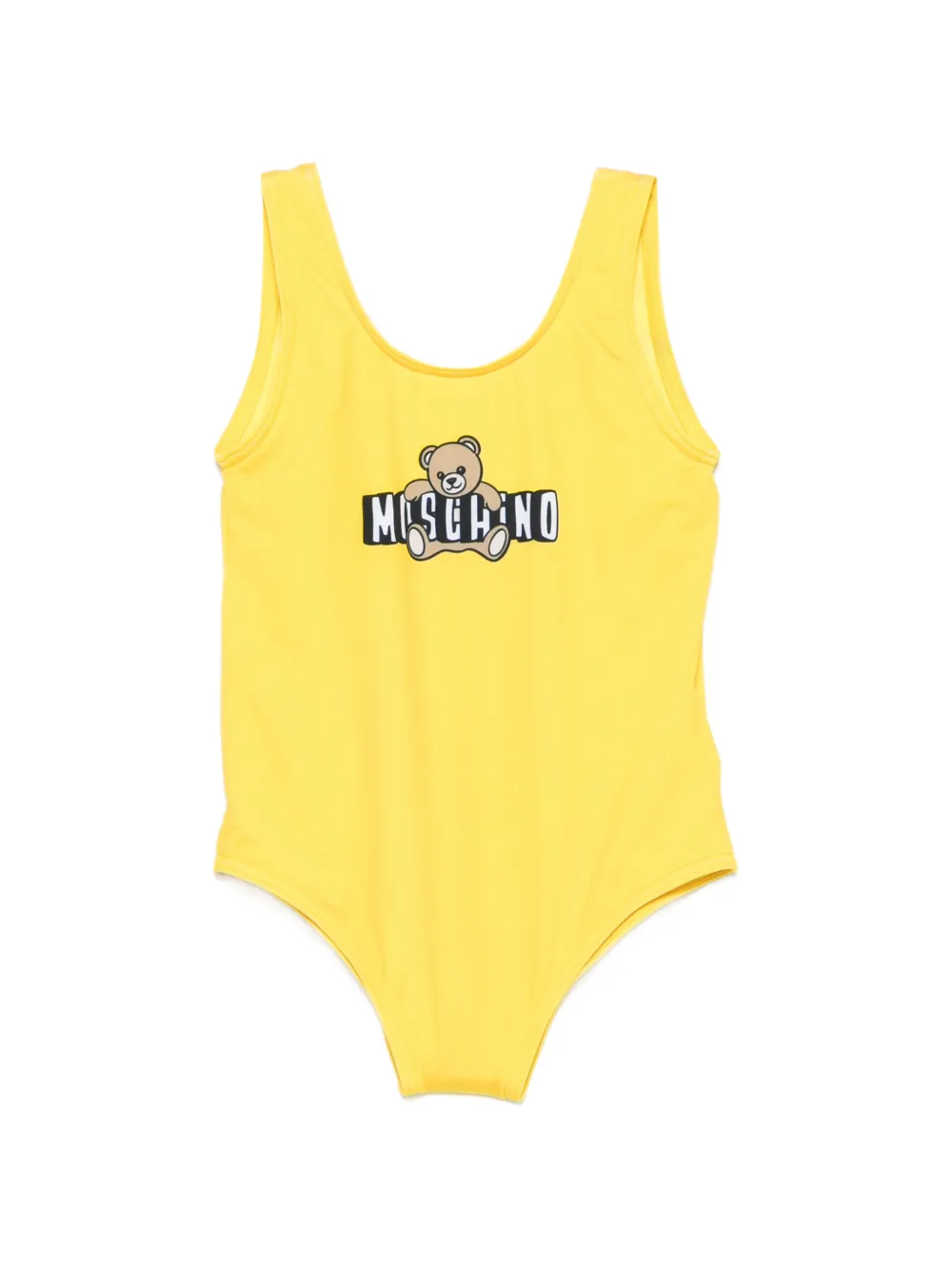 Moschino Kids teddy-logo swimsuit - Gelb