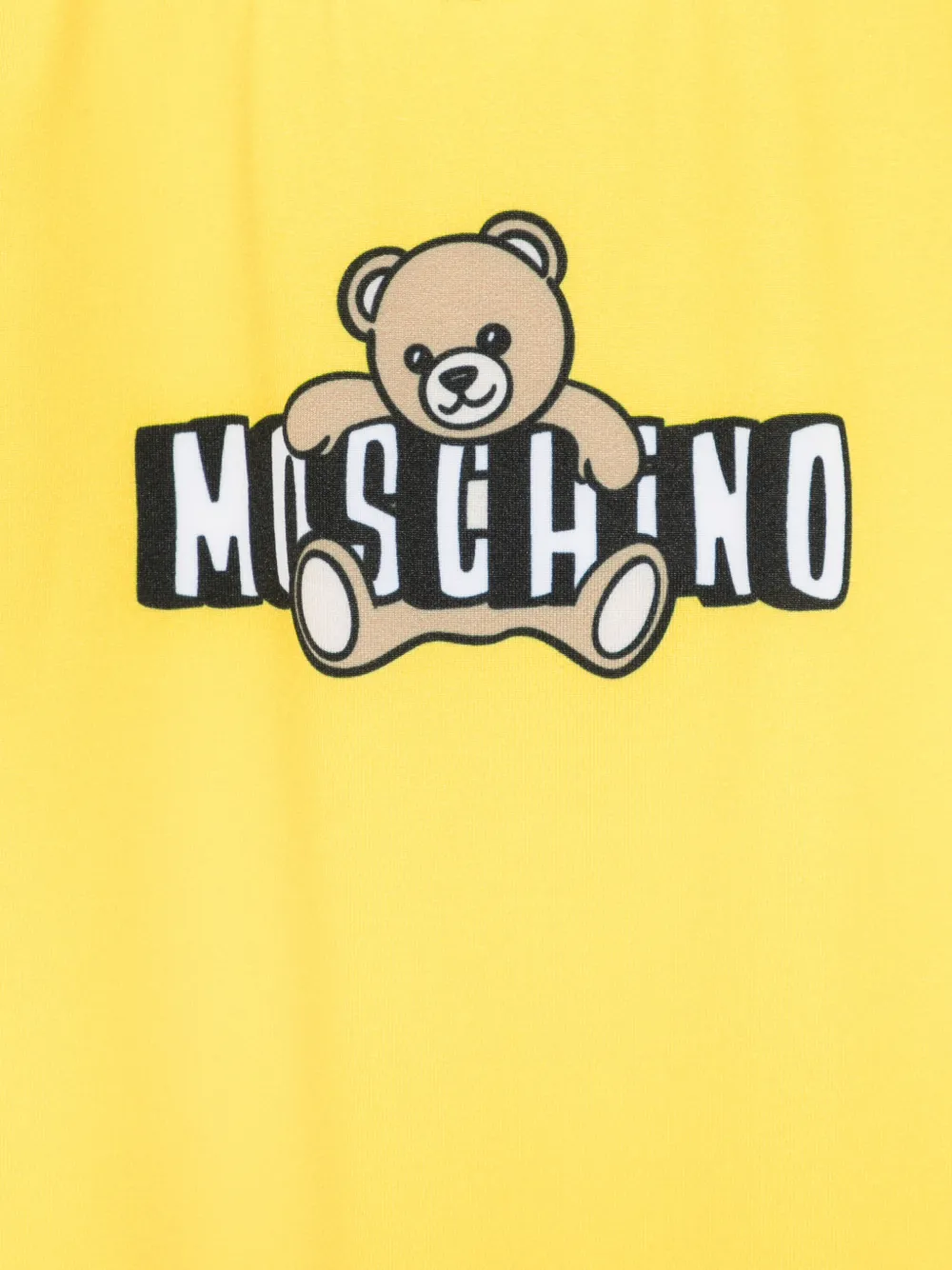 Moschino Kids Badpak met teddy-logo Geel