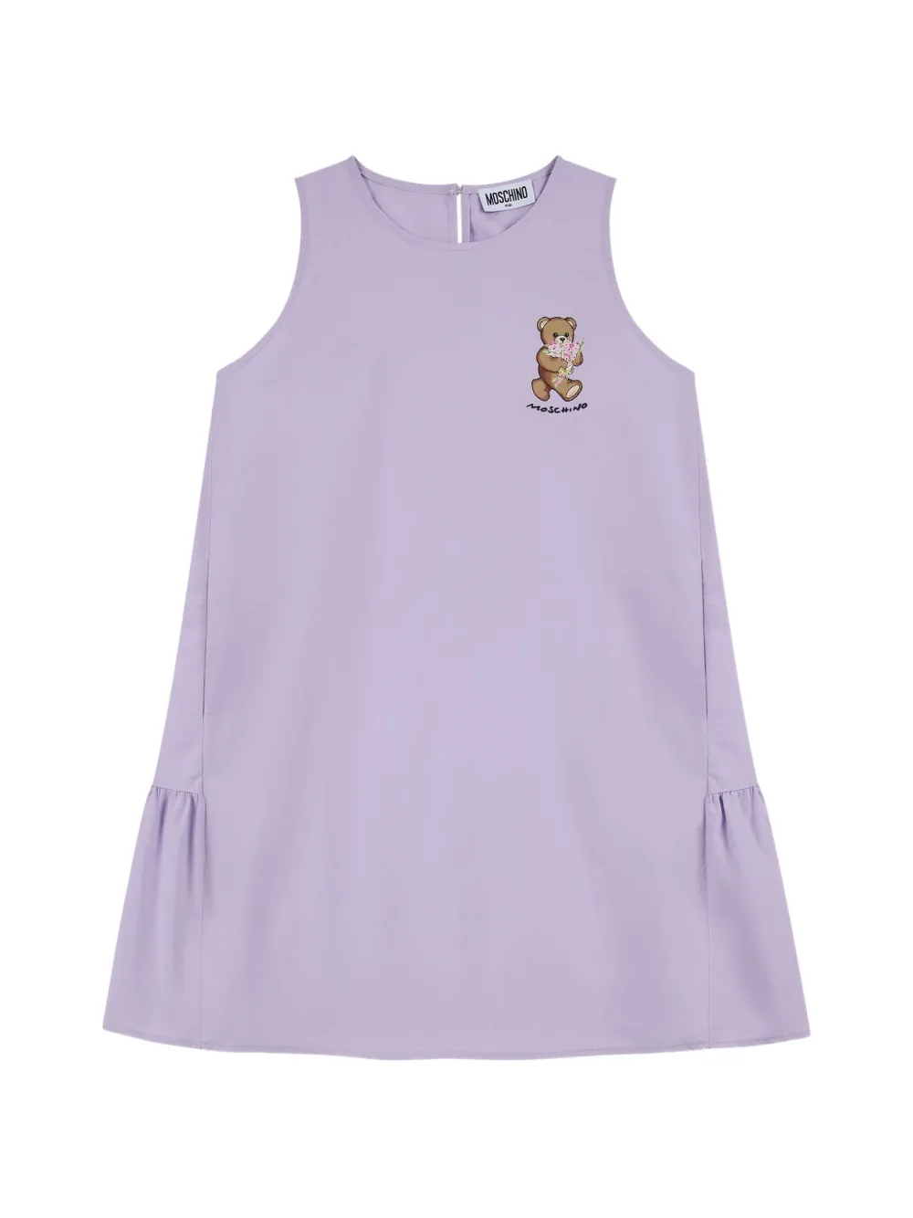 Moschino Kids' Ruffled Teddy Dress In Purple