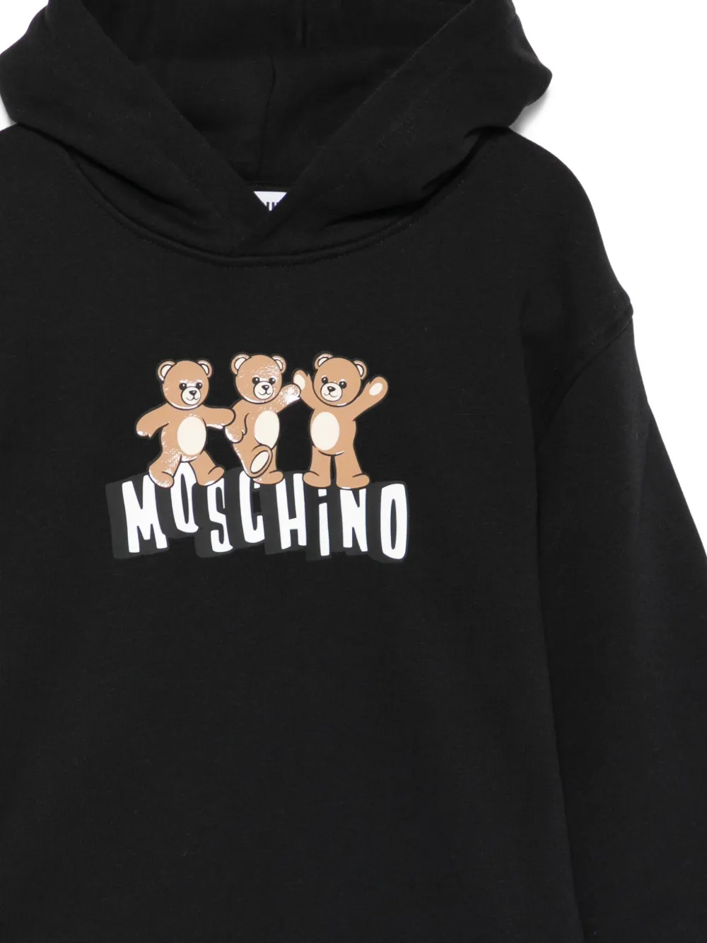 Moschino Kids Hoodie met teddybeerprint Zwart