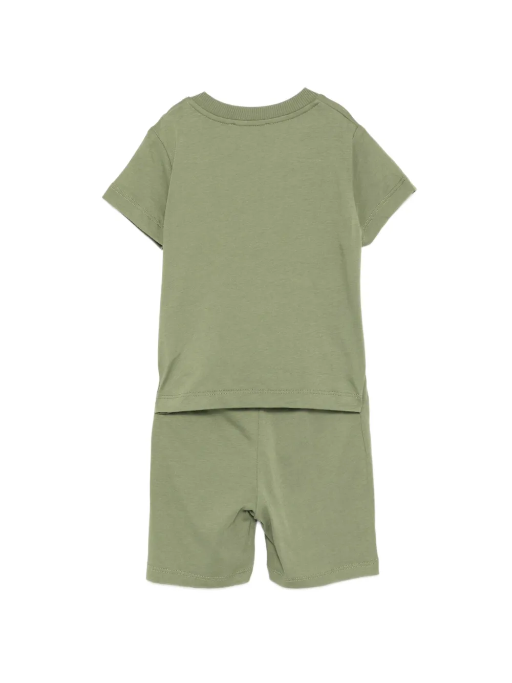 Moschino Kids Shorts set met beerprint Groen