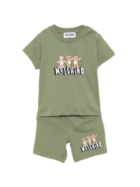Moschino Kids bear-graphic shorts set