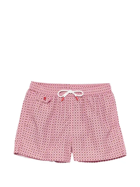 Kiton geometric-print swim shorts