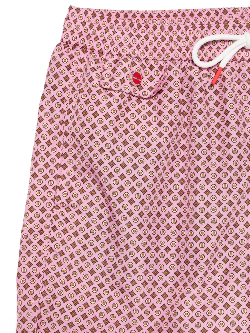  Kiton Geometric-print Swim Shorts - Pink 