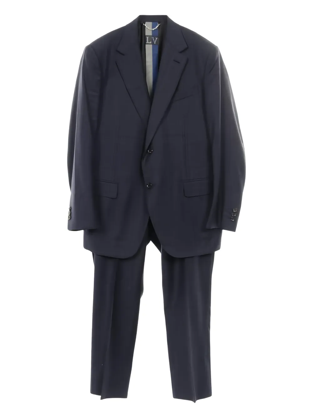 Pre-owned Louis Vuitton Gaston Fit Single-breasted Wool Suit In Blue