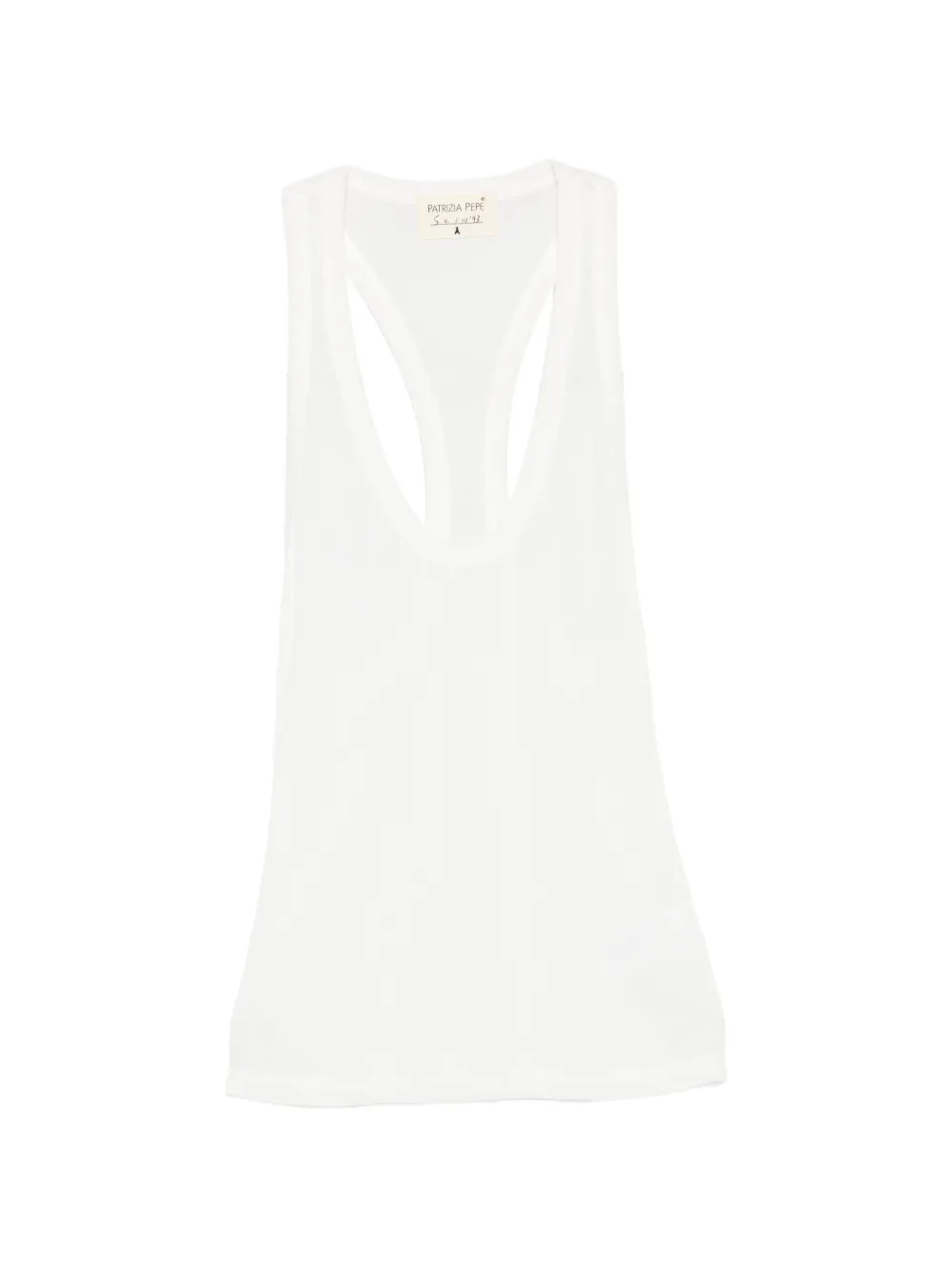 Patrizia Pepe light racerback tank top - Bianco