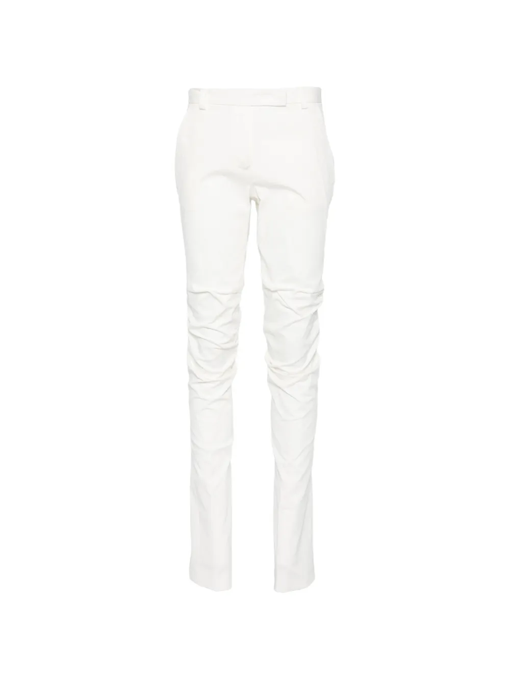 Patrizia Pepe belt-loop ruffled trousers - Bianco