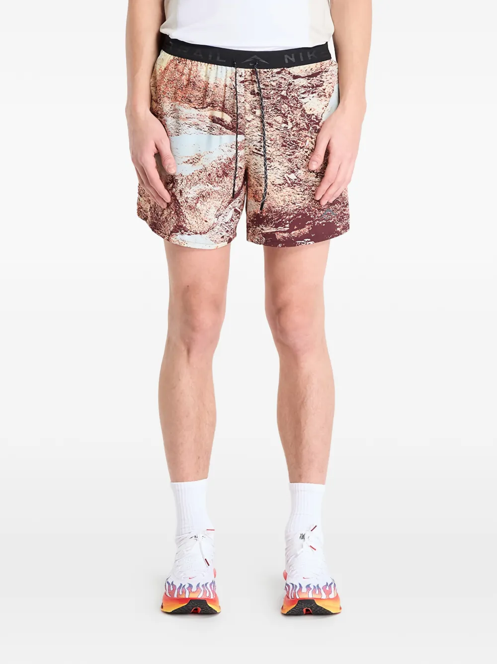 Nike printed shorts - Marrone