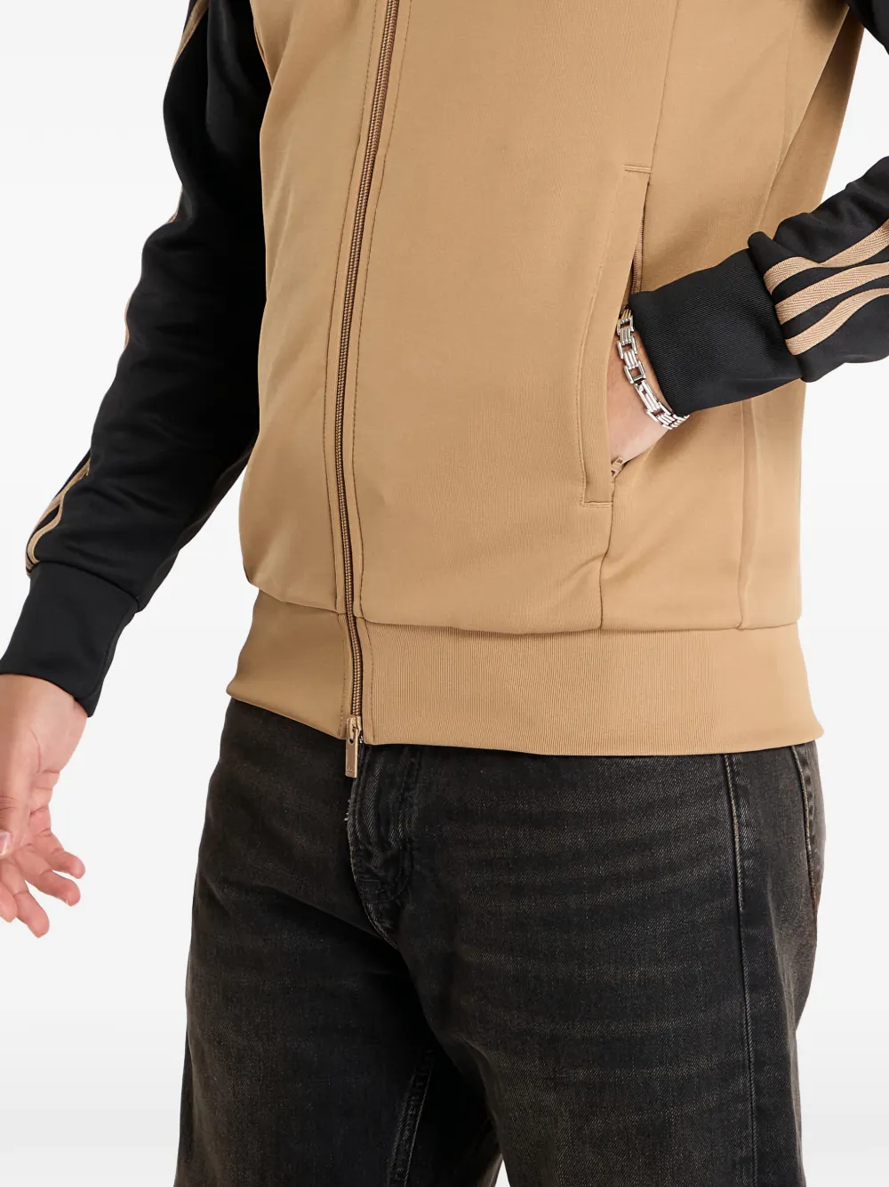 adidas Adicolor Classics sweater met drie strepen en rits Beige