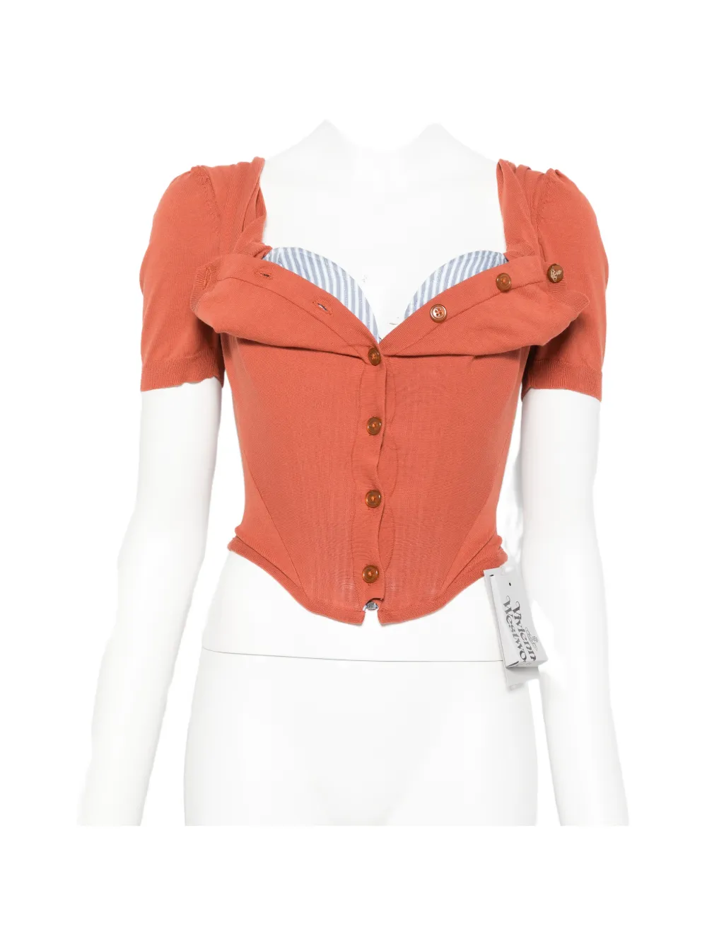 Vivienne Westwood button draped knitwear - Orange