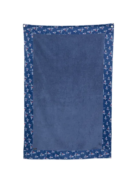 Kiton logo print beach towel