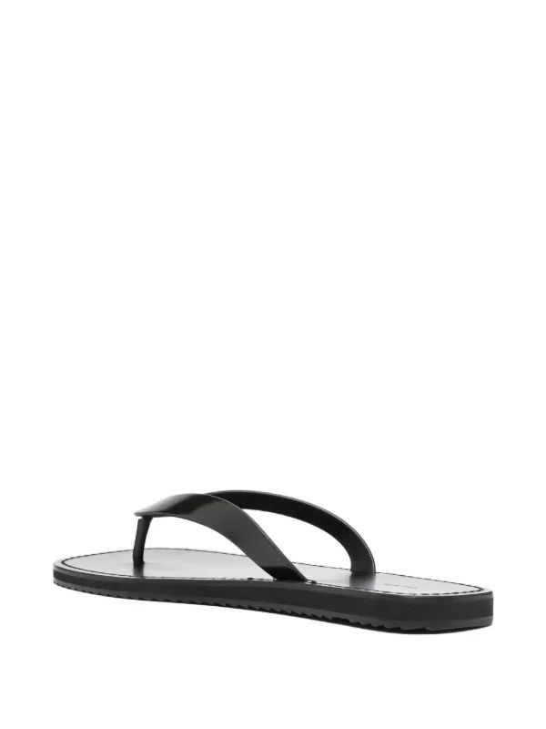 THE ROW レザー サンダル ブラック36 The Row シティ フラットサンダル | ブラック | FARFETCH JP