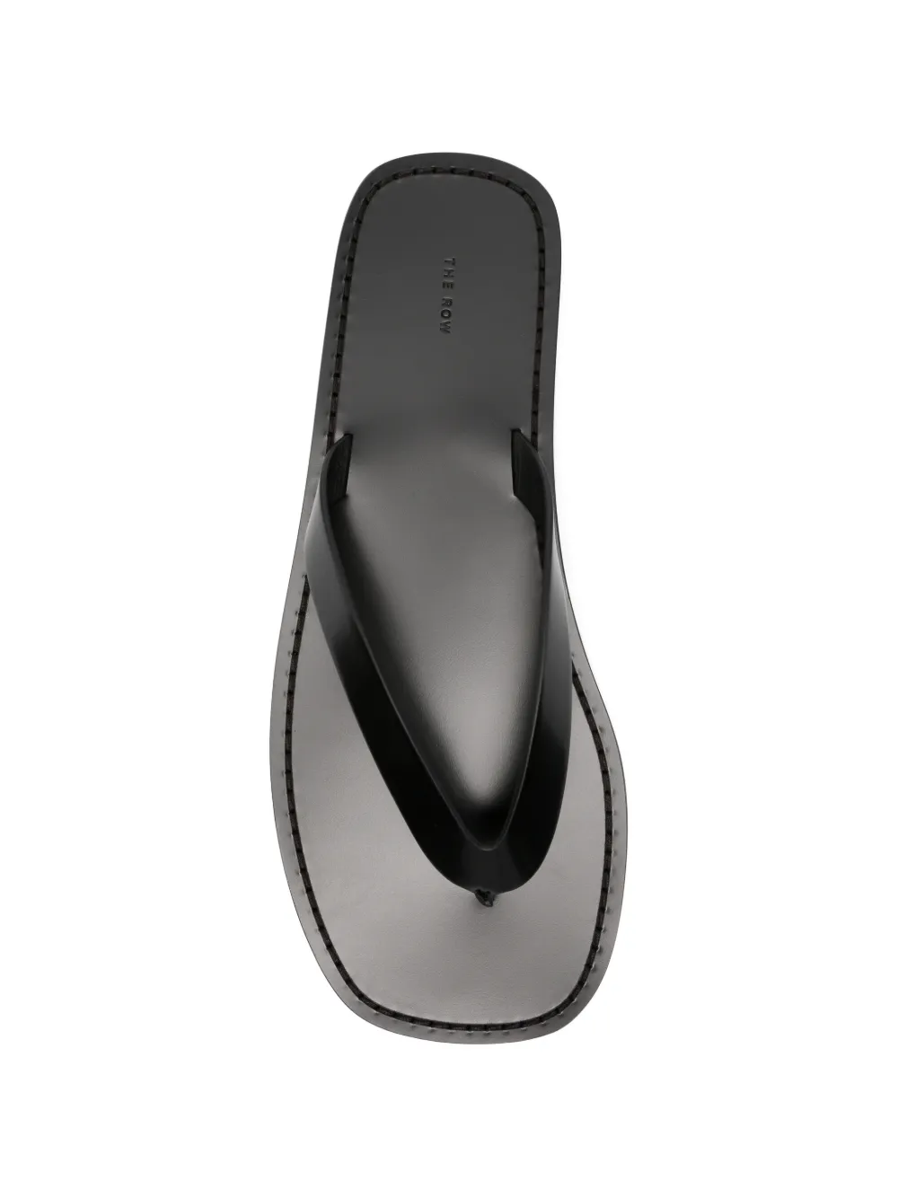 The Row City leather flip flops Zwart