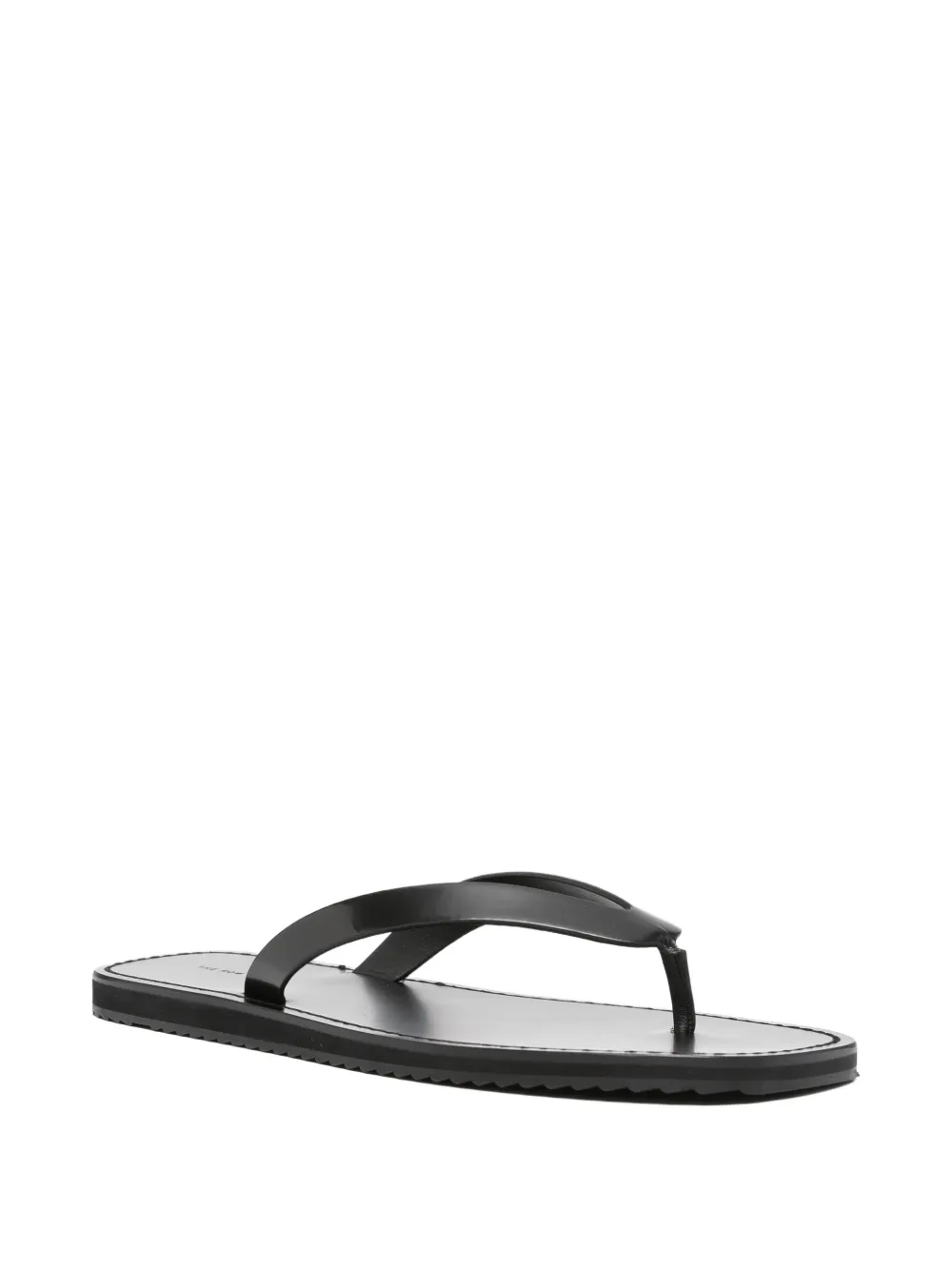 The Row City leather flip flops Zwart