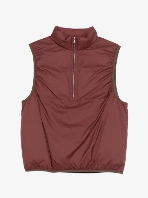 Auralee Ripstop zip-neck vest