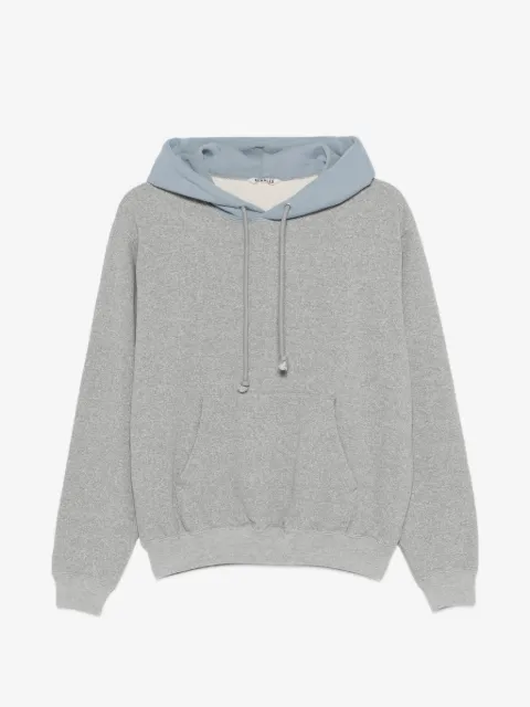 Auralee oversized drawstring cotton hoodie