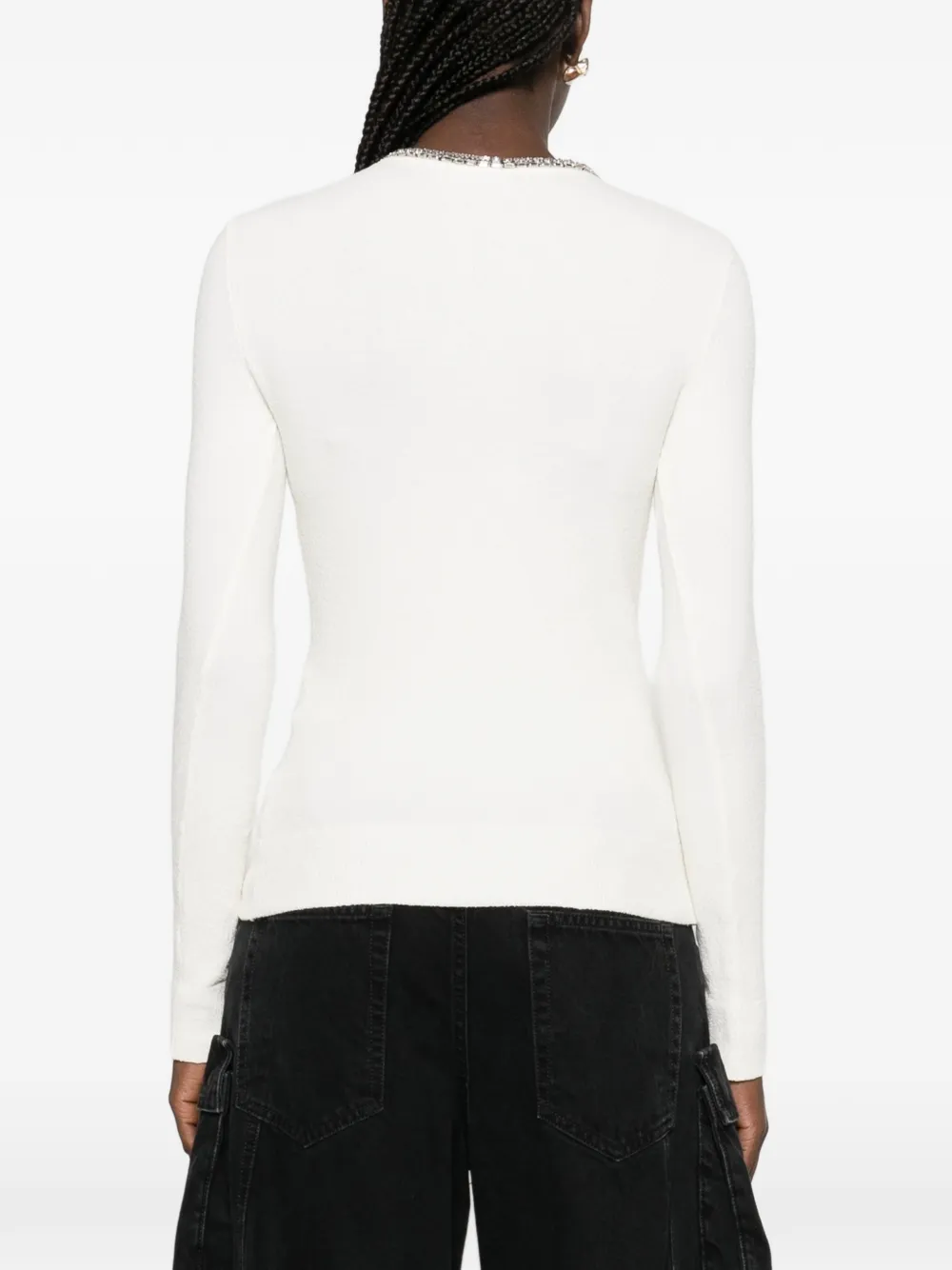 Rabanne Blouse met lange mouwen en uitgesneden details Beige