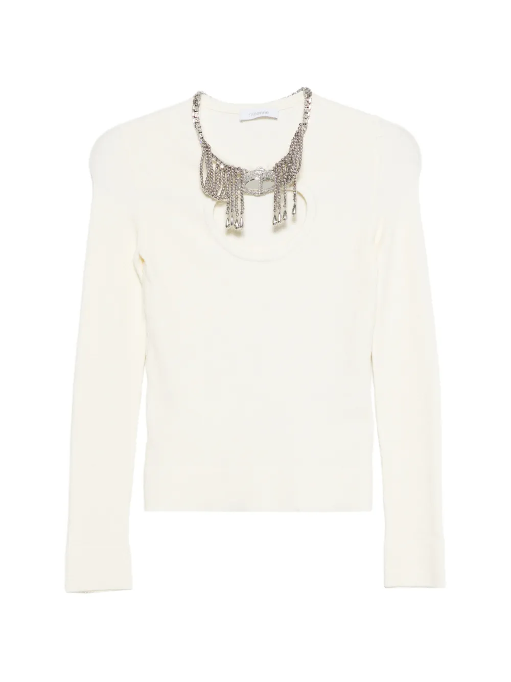 Rabanne Blusa con dettaglio cut-out - Toni neutri