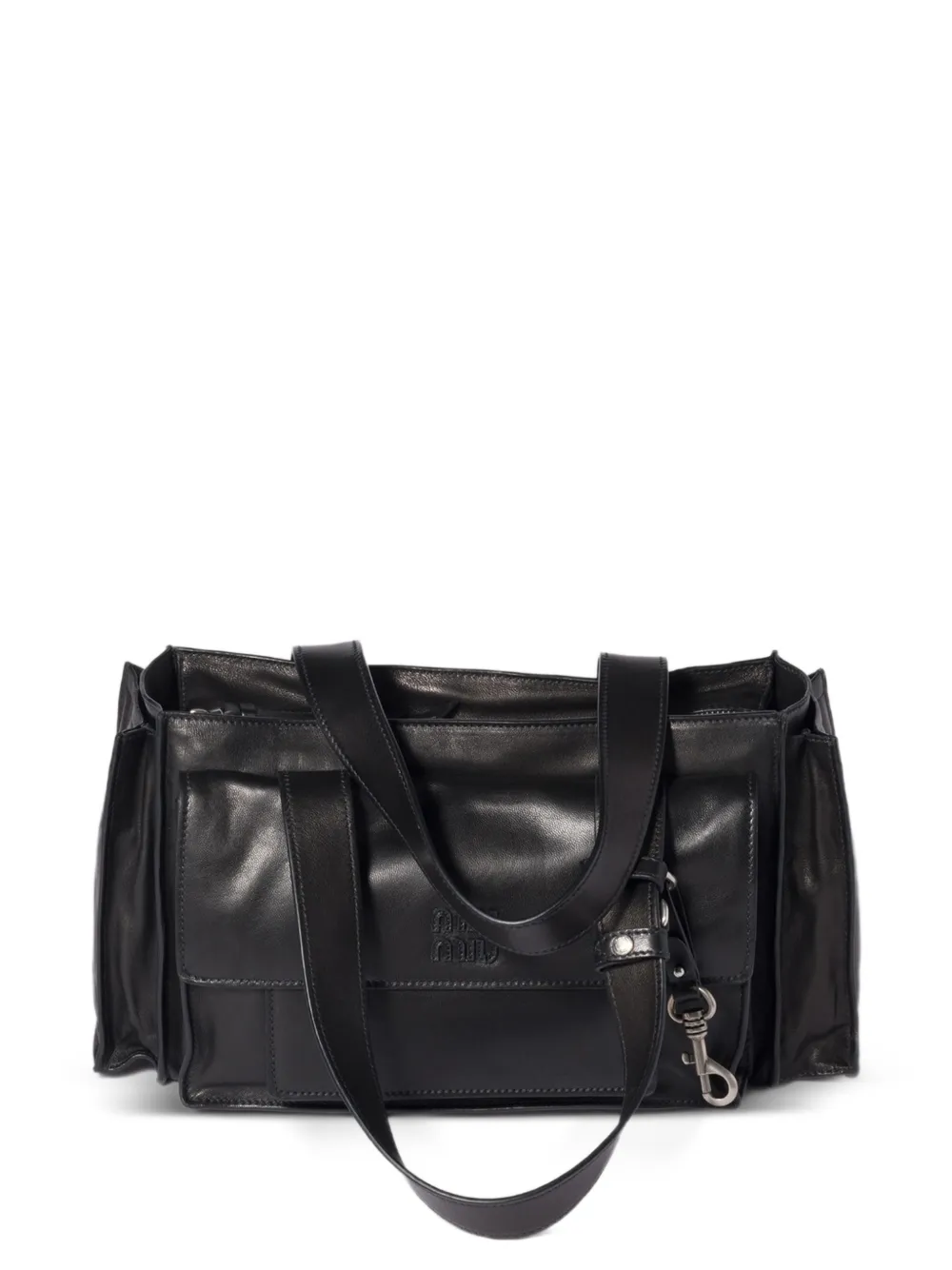 Miu Miu Borsa a spalla Utilitaire in pelle - Nero