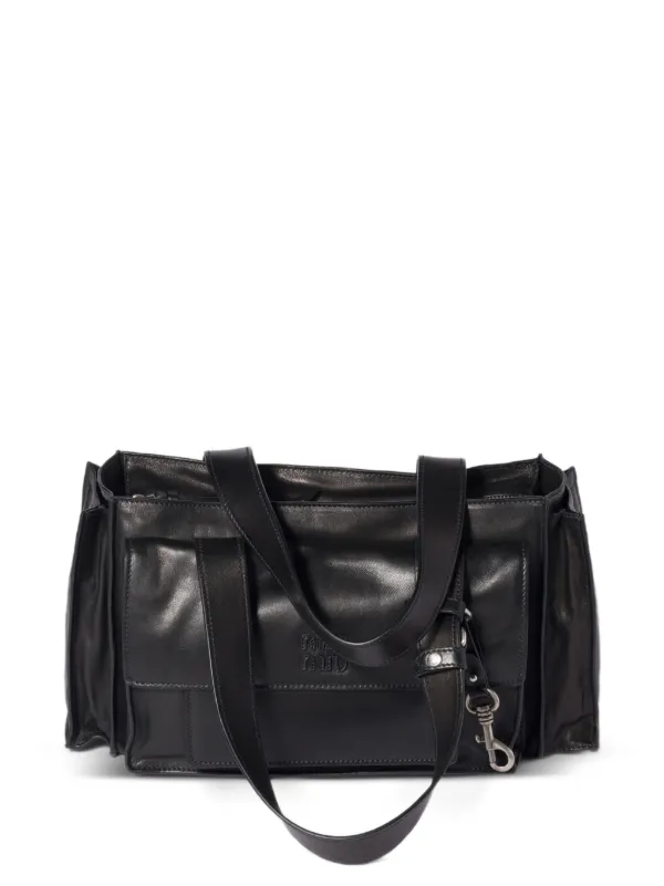 Miu Miu Utilitaire レザーショルダーバッグ | ブラック | FARFETCH JP