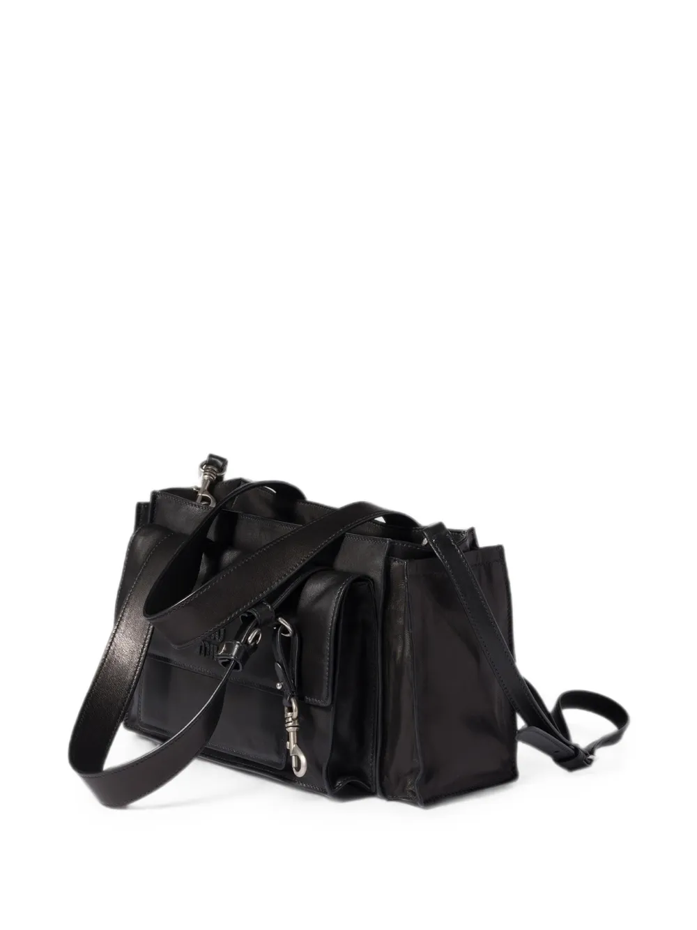 Miu Utilitaire shopper met zak Zwart