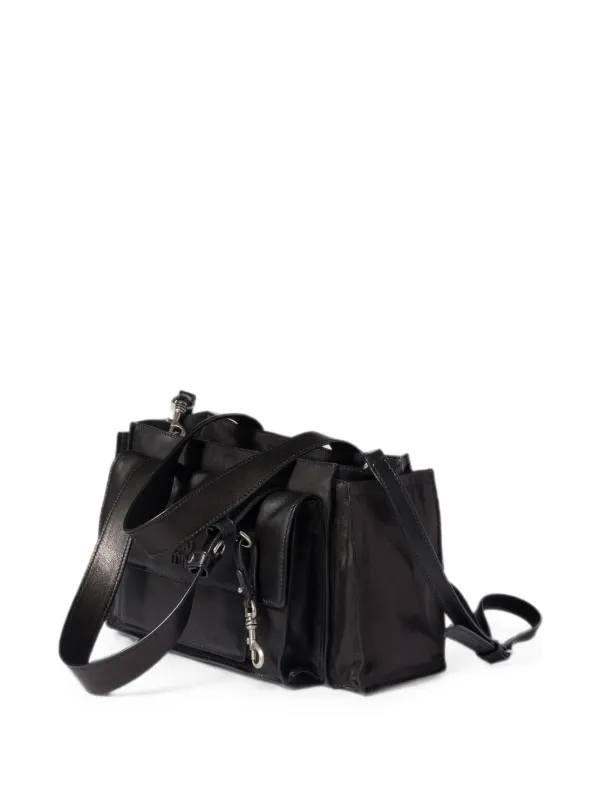 Miu Miu Utilitaire ポケット ハンドバッグ | ブラック | FARFETCH JP