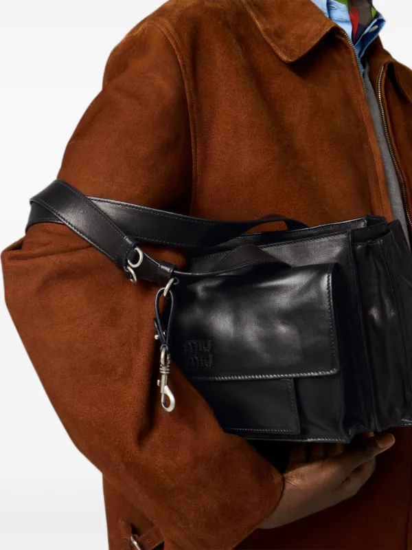 Miu Miu Utilitaire ポケット ハンドバッグ | ブラック | FARFETCH JP