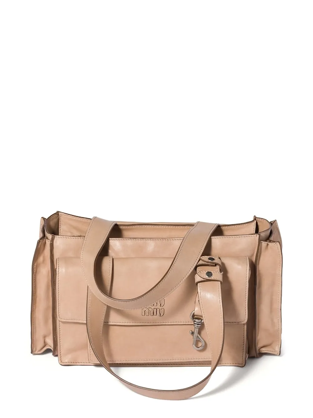 Miu Miu Borsa a spalla Utilitaire in pelle - Toni neutri