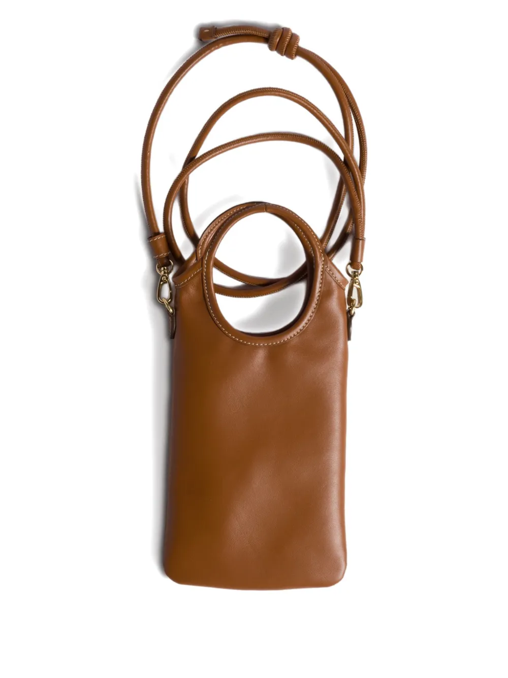  Miu Miu Leather Smartphone Case - Brown 