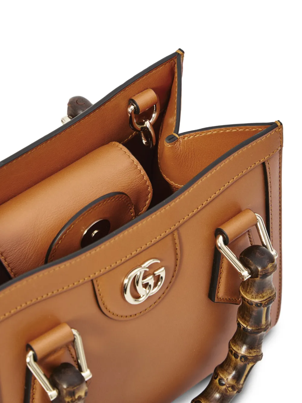 Gucci Diana shopper met bamboe handvat Bruin
